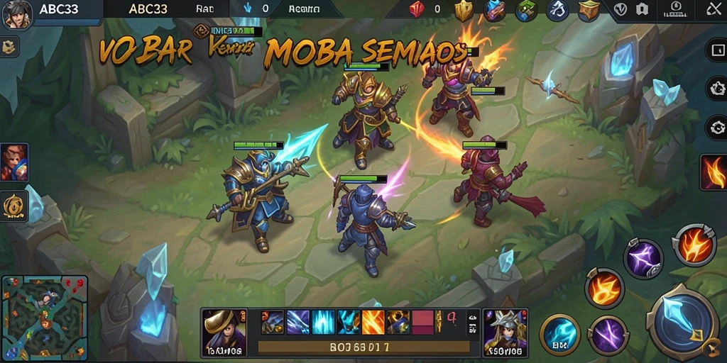 Tampilan menarik dalam gameplay MOBA ABC33 yang penuh aksi.