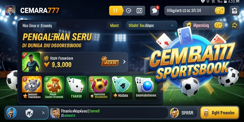 Tampilan menarik dari gameplay aplikasi Sportsbook CEMARA777.