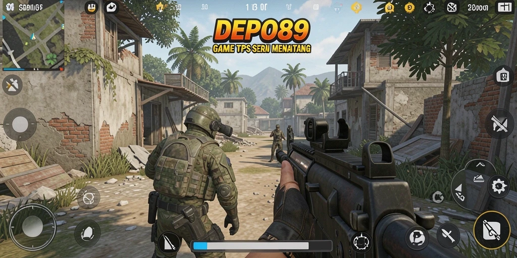 Tampilan gameplay DEPO89 yang menarik dengan aksi tembak-menembak seru.