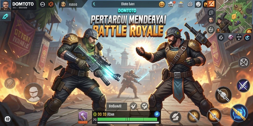 Gameplay seru dengan pertarungan Battle Royale di DOMTOTO.