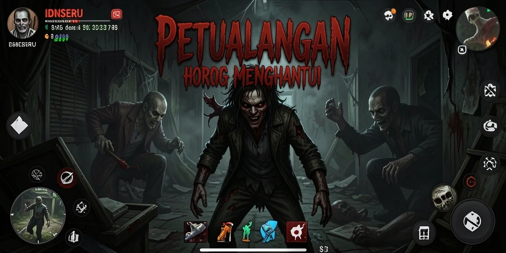 Tangkapan layar menampilkan momen menegangkan dalam gameplay IDNSERU.