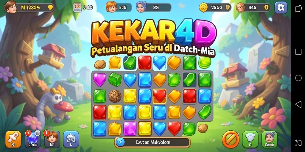 Tampilan gameplay KEKAR4D yang seru dan penuh warna.