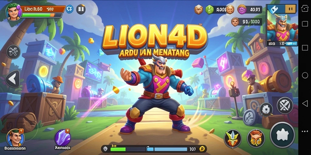 Tampilan gameplay seru dan menantang LION4D yang memikat.