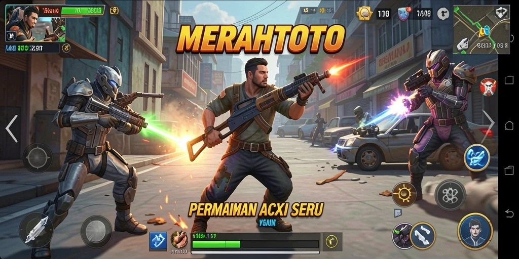 Tampak menegangkan saat karakter bertarung dalam MERAHTOTO.