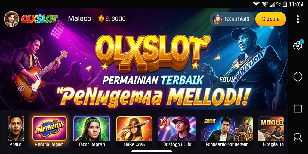 Tampilan gameplay OLXSLOT dengan interaksi musik yang dinamis.