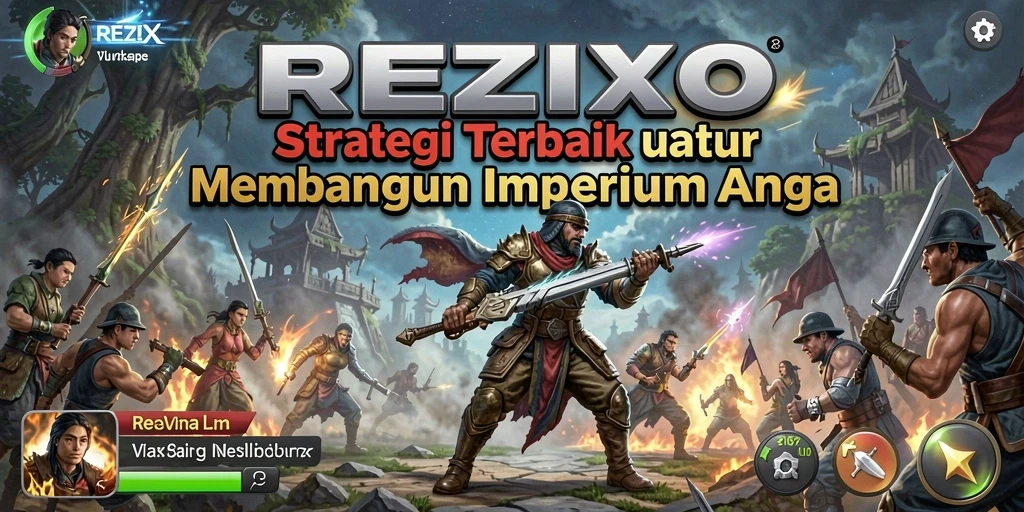 Tampilan permainan <strong>REZIXO</strong> yang dinamis dan menarik perhatian.