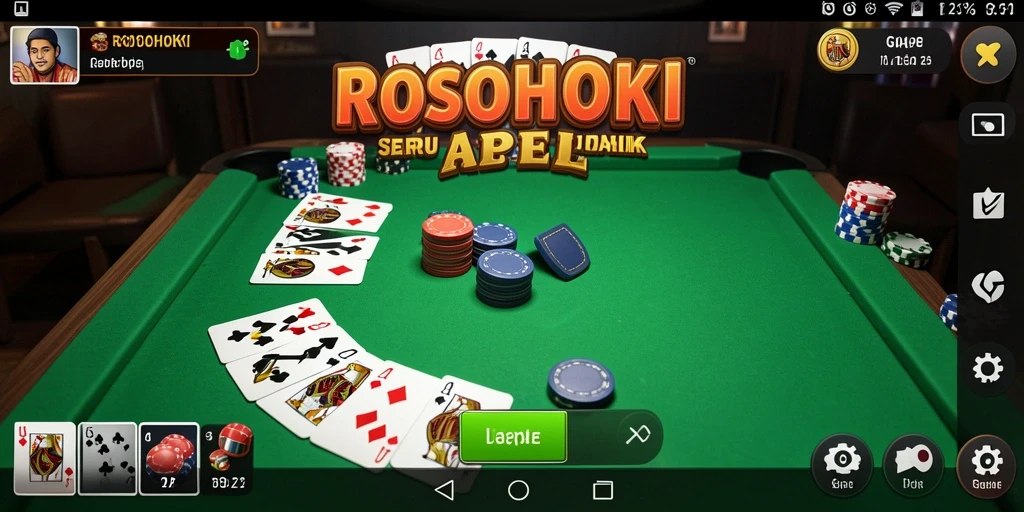 Tampilan gameplay seru di ROSOHOKI saat bermain Gaple.