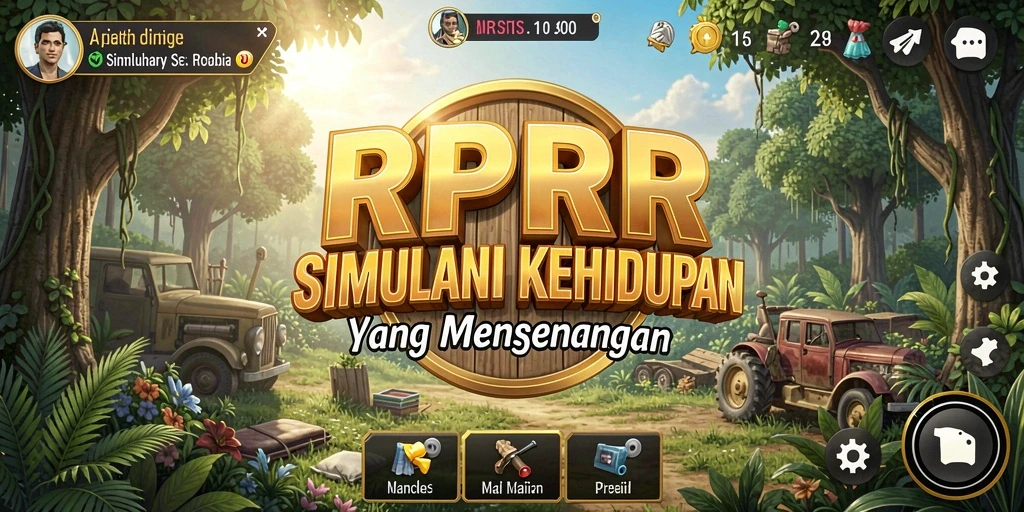 Screenshot utama RPRR menampilkan karakter dalam dunia virtual yang menarik.