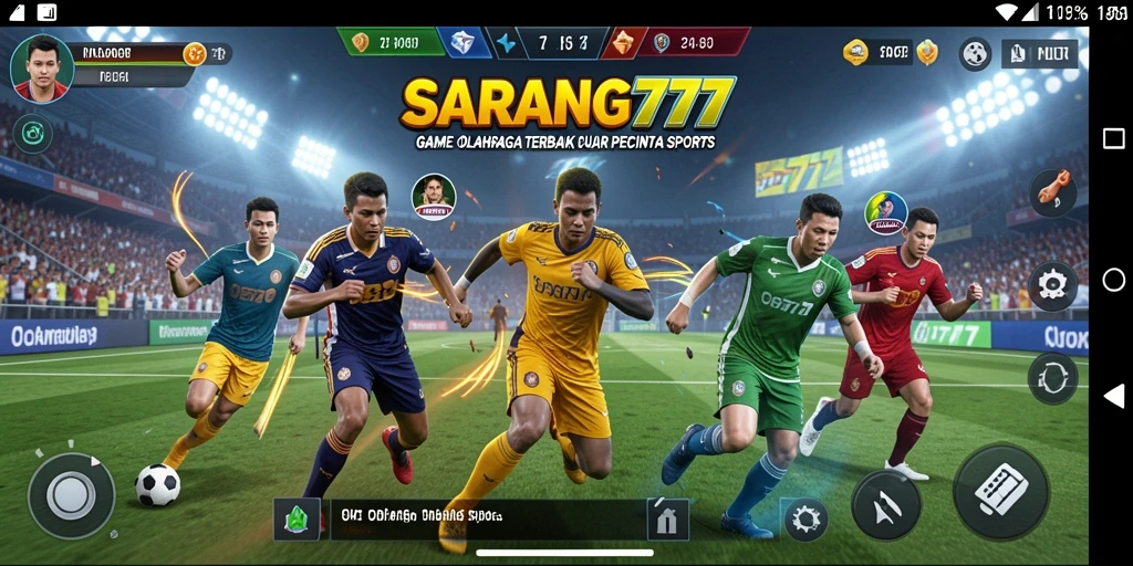 Tampilan seru gameplay SARANG777 yang menampilkan aksi olahraga.