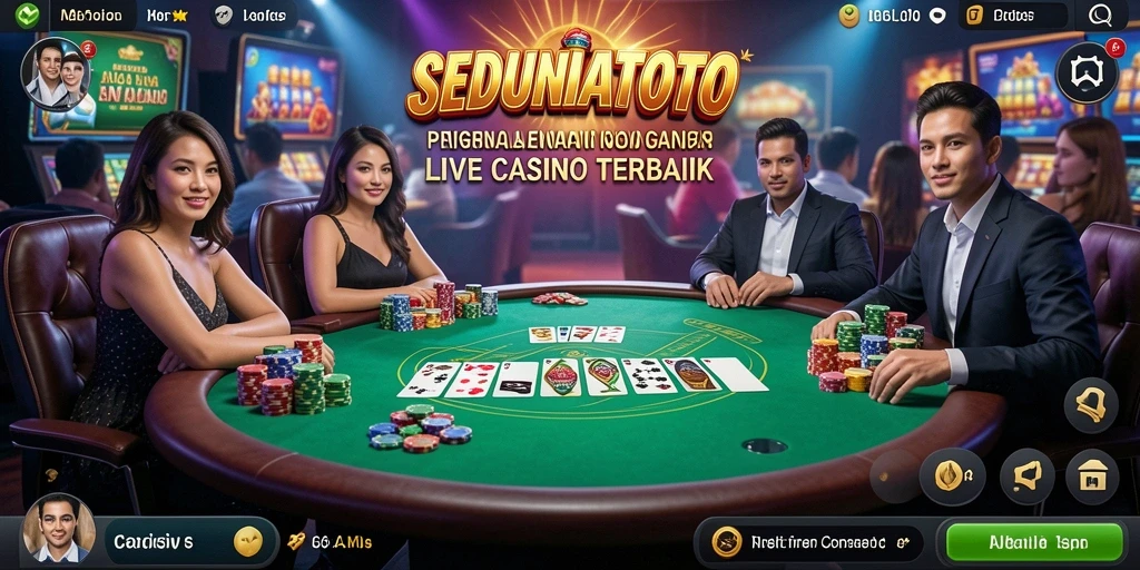 Tangkapan layar gameplay SEDUNIATOTO yang menarik dengan dealer langsung.