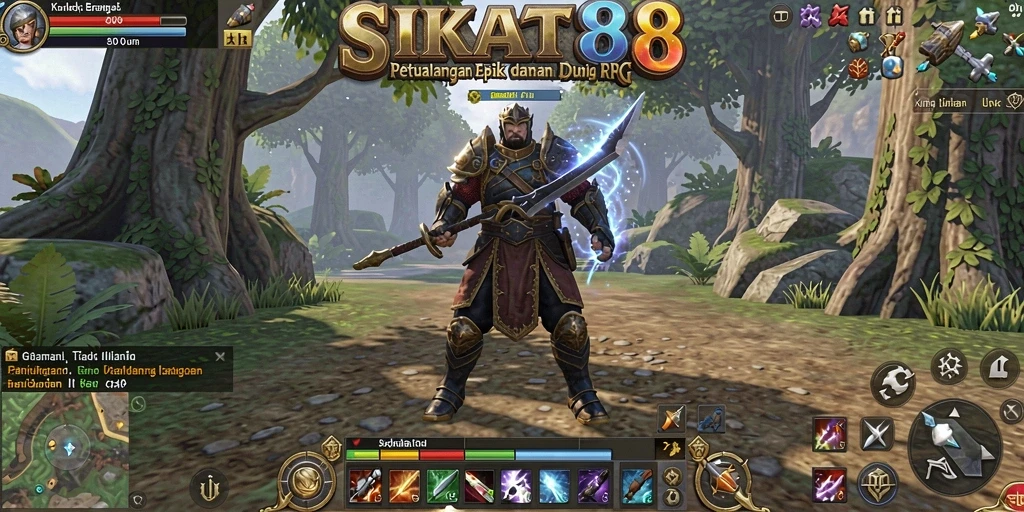 Tangkapan layar gameplay SIKAT88 yang menampilkan pertarungan seru dan eksplorasi.