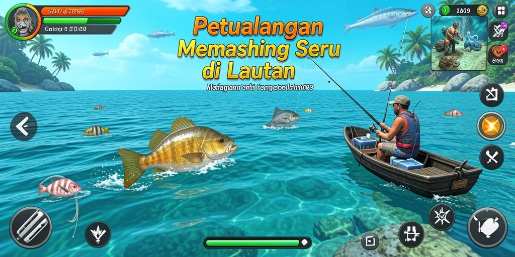 Gameplay ST789 menunjukkan pengalaman memancing yang mendebarkan.