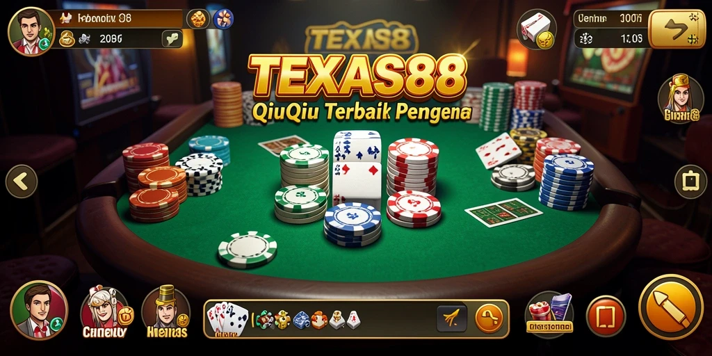 Tangkapan layar gameplay QiuQiu TEXAS88 yang seru dan interaktif.