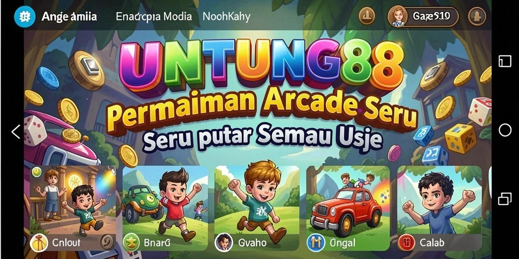 Tampilan gameplay seru dari UNTUNG88 dengan grafis cerah dan dinamis.