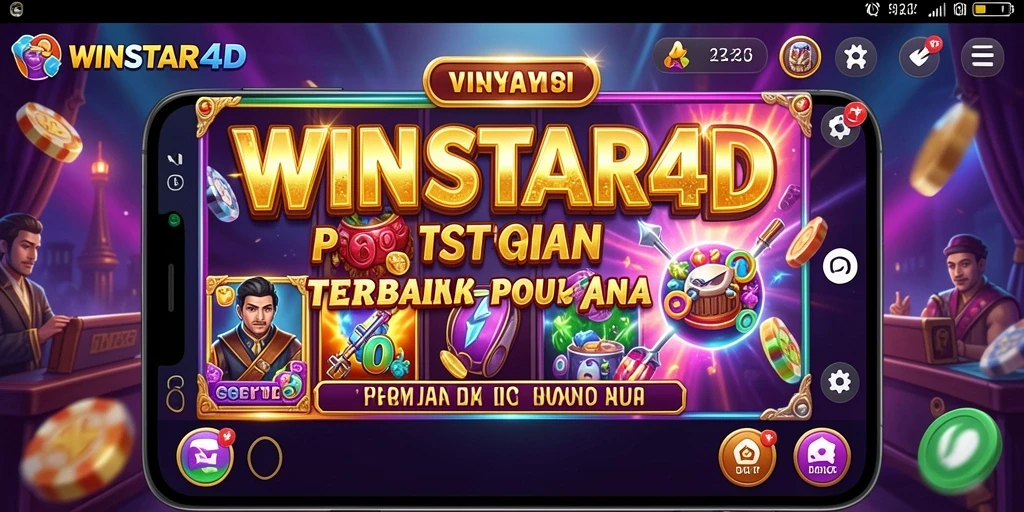 Tampilan gameplay slot yang mencolok dan interaktif di WINSTAR4D.