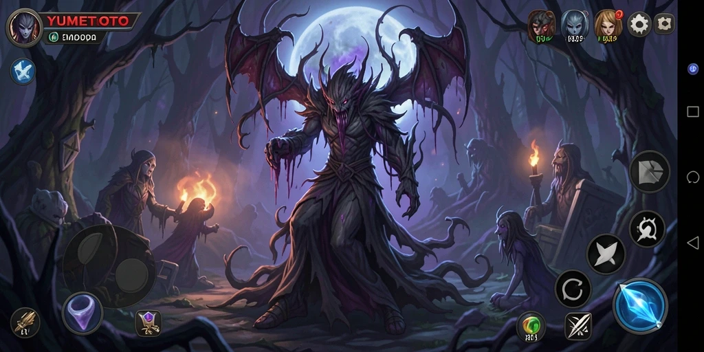 Gameplay YUMETOTO dengan suasana menakutkan dan momen mendebarkan.