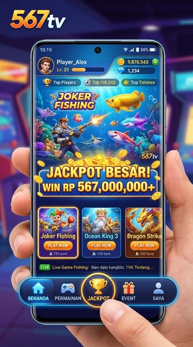 Tampilan aplikasi 567tv yang sederhana dan menarik.